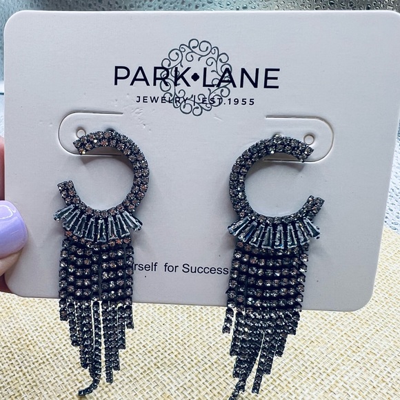 Gorgeous “Interstellar” Hematite Crystal Earrings by Park Lane - Picture 4 of 5